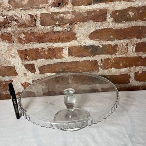 Plato para Tortas y Postres de Vidrio con Pie Central - imagen 2