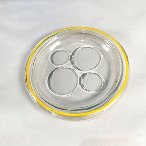Set Condimentero "Cerve - Italy" Vidrio con Bandeja y Tapa Amarilla - imagen 4