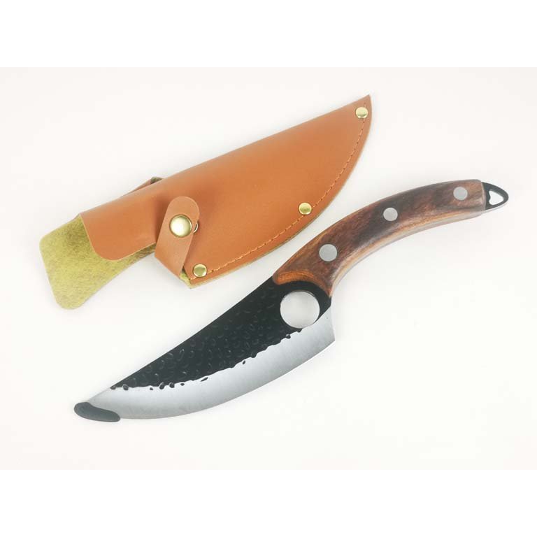 Cuchillo de Cocina Estilo Japonés con Vaina de Cuero