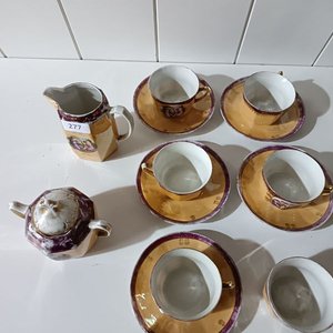Juego de té antiguo de porcelana con escena mitológica - imagen 4