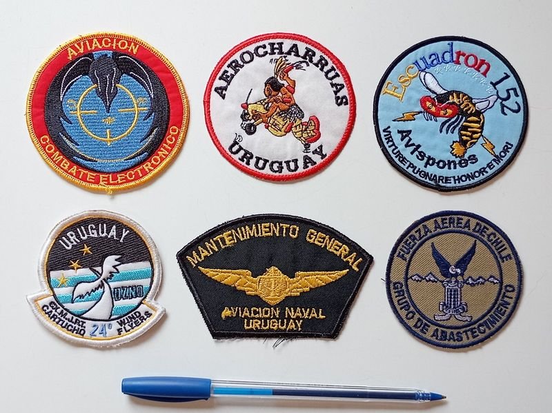 Lote de 6 Parches de Aviación Militar de Distintos Países y FAU