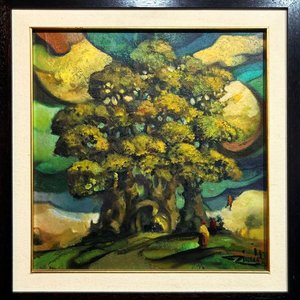Lote anterior: Óleo sobre tela "Árbol" atribuido a Plinio Rinaldi, 40x40 cm