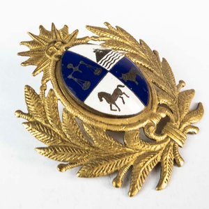 Insignia de Bronce y Esmalte para Gorra de Oficial del Ejército Uruguayo - imagen 2