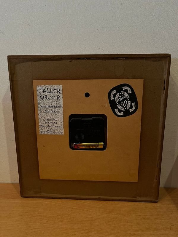 Reloj de madera con lámina a pilas - imagen 2