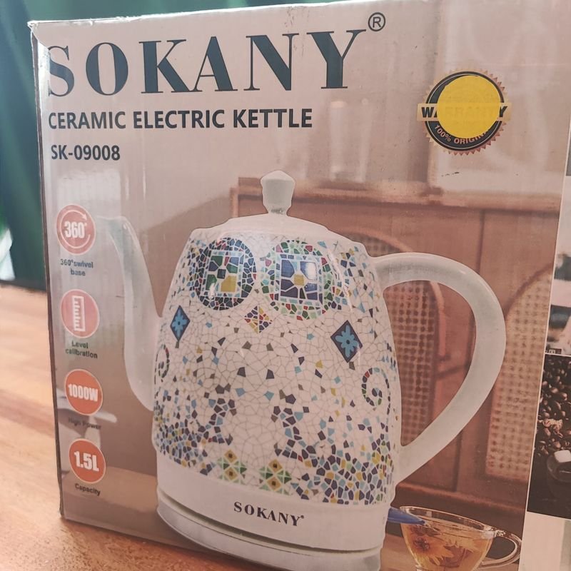 Jarra eléctrica en porcelana y accesorios de Sokany - imagen 3