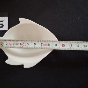 Juego 12 Piezas Cerámica Blanca Forma de Pez: 6 Fuentes y 6 Salseras - imagen 9