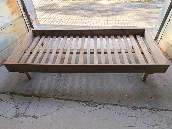 Cama Parrilla de Madera para 1 Plaza - imagen 1