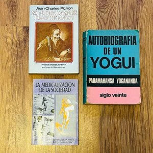 Lote anterior: Trilogía de Libros: Autobiografía de un Yogui, Nostradamus Descifrado y La Medicalización de la Sociedad