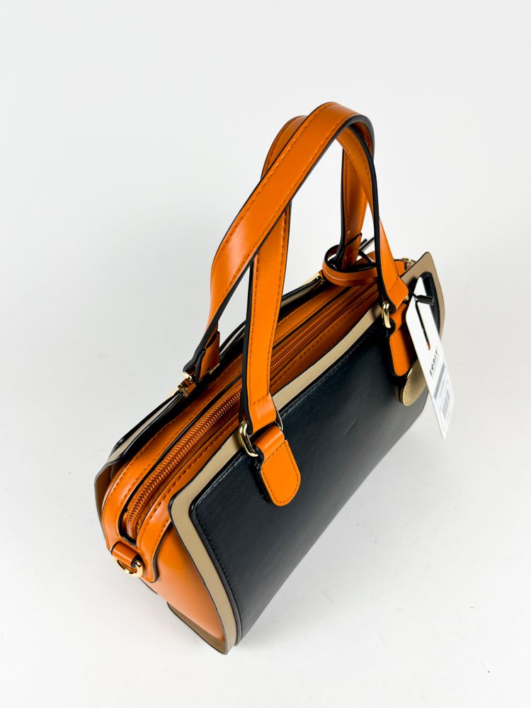Cartera de Dama en Negro y Marrón Claro - imagen 2