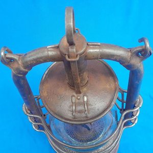 Antiguo Farol a Queroseno Alemán Feuerhand "Nr. 201" - imagen 9