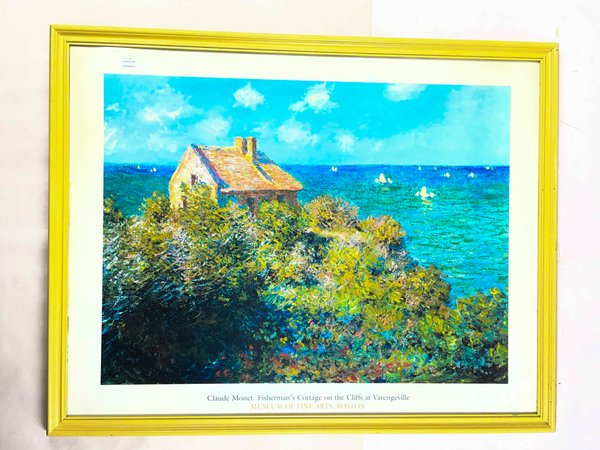 Lámina "Fisherman's Cottage on the Cliffs at Varengeville" de Claude Monet, 90 x 69 cm - imagen 1