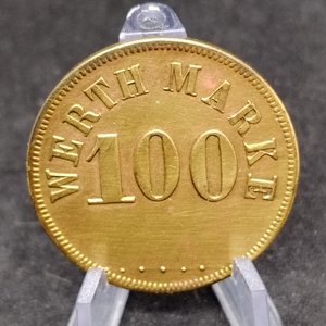 Ficha Alemana "Werth Marke" de 100, Bronce, Diámetro 29mm - imagen 4