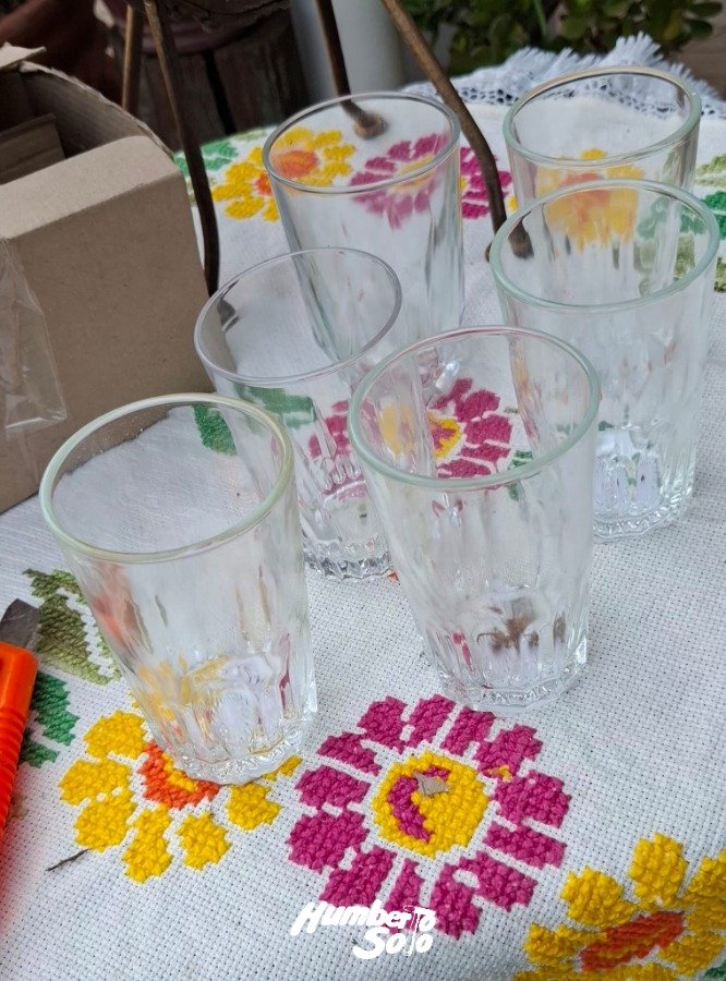 Lote 95 6 vasos medianos
