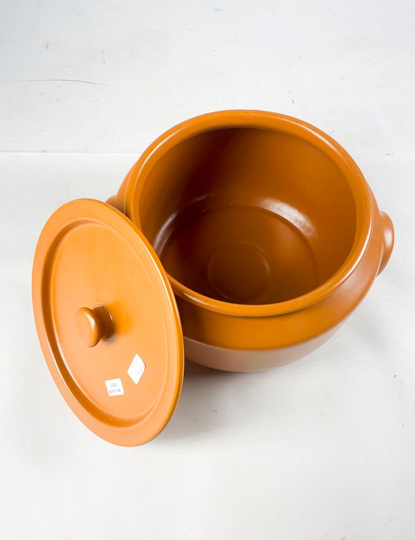 Olla cerámica marrón para decoración - imagen 2