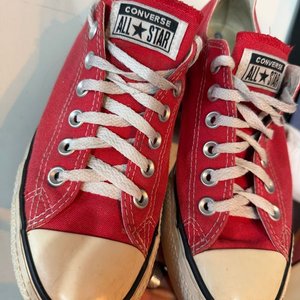 Zapatillas Converse All Star Rojas Plataforma Talle 37 - imagen 2
