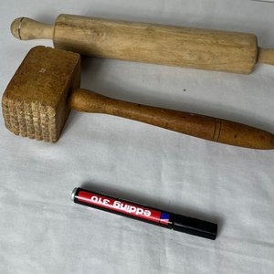 Palote y Martillo de Madera para Milanesas - imagen 2