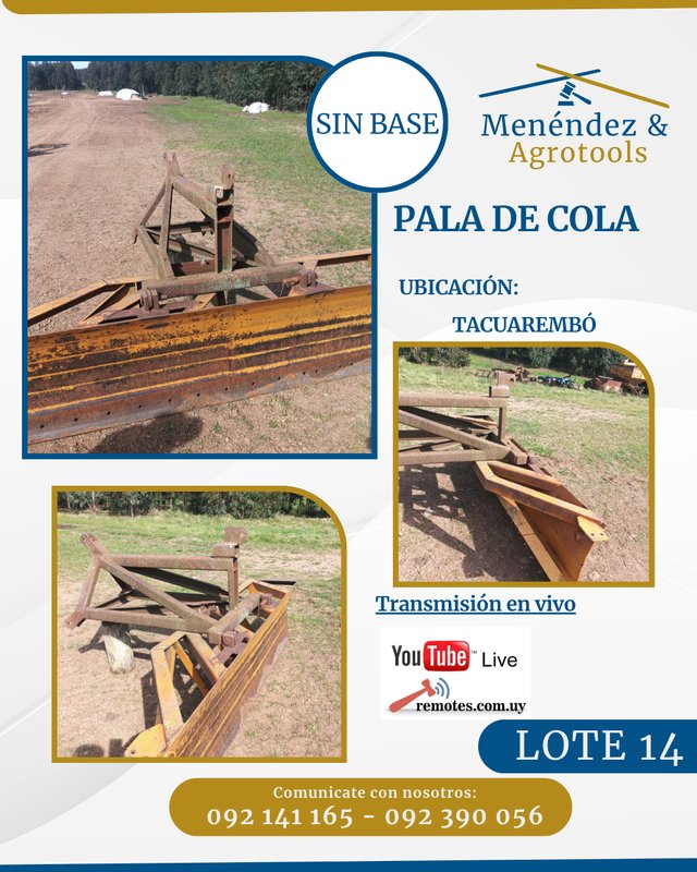 Pala Niveladora de Arrastre para Tractor