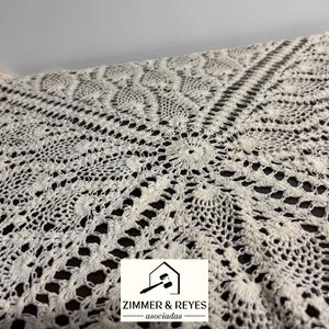 Mantel de Crochet Vintage Blanco - imagen 3