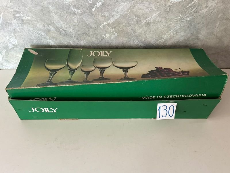 Juego de 6 Copas de Cristal "JOILY" Made in Czechoslovakia