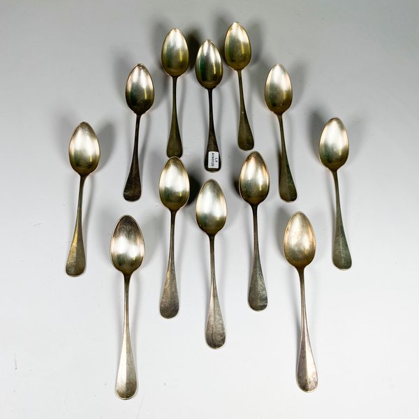 Doce cucharas de sopa CHRISTOFLE en plata - imagen 1