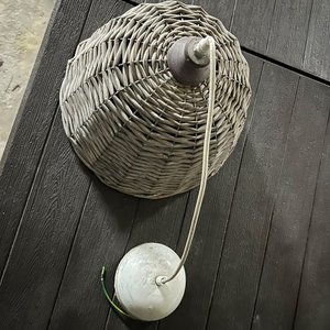 Lámpara Colgante de Mimbre Tejido - 35cm Diámetro - imagen 1