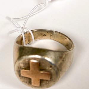 Anillo de Plata y Oro con Cruz de Enfermero - Medida 16 mm - imagen 4