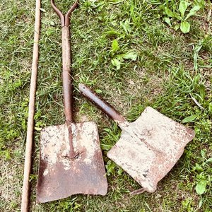 Rastrillo, Pala de Dientes y Palas de Metal con Mangos de Madera - imagen 2
