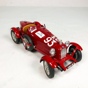 Auto a Escala Italiano 1/18 Durago Rojo con Números - imagen 2