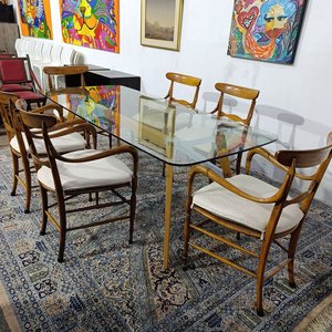 Butacas Italianas Medea Modelo Campanino con Asiento de Esterilla y Almohadón - imagen 10