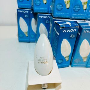 Lote x34 Lámparas Incandescentes Vivion Vela Luz Blanca 40W - imagen 1