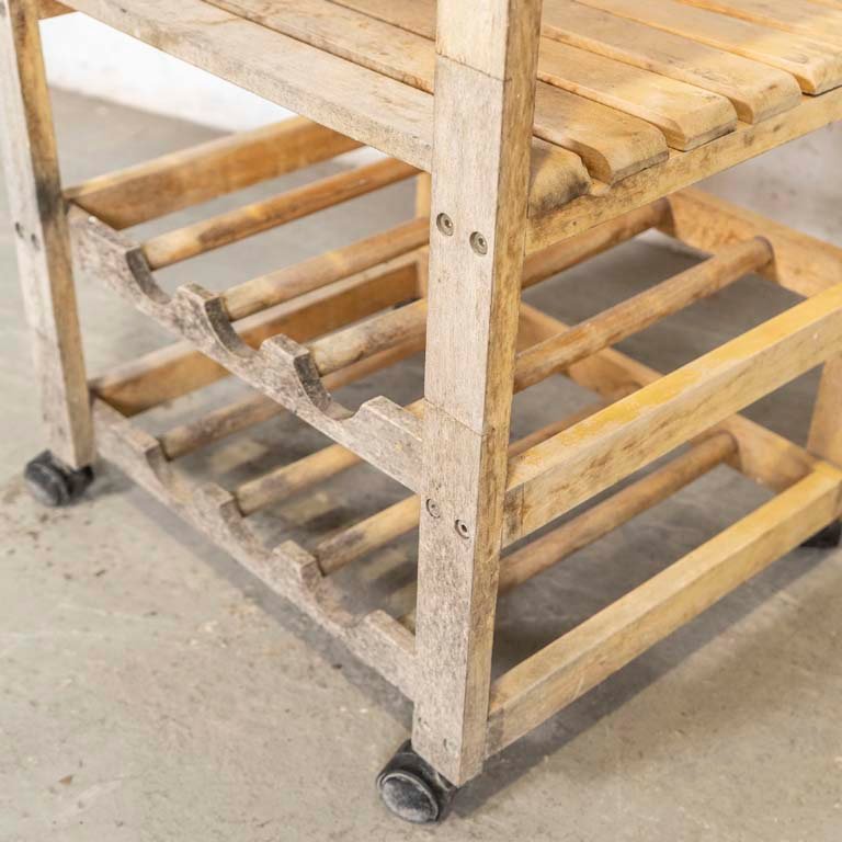 Mesa carrito de asador de madera rústica - imagen 3