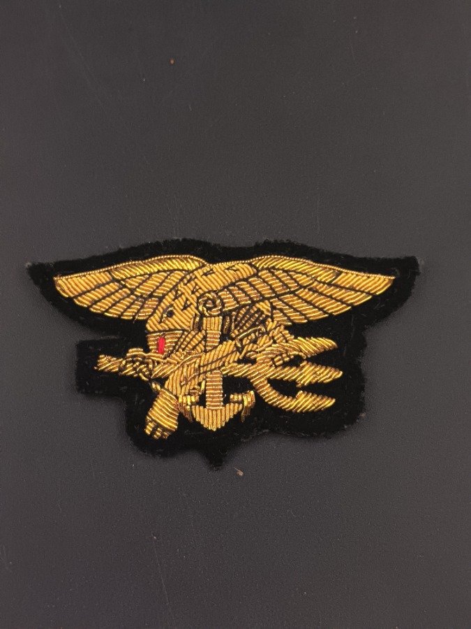 Parche Bordado US Navy Seals con Hilos de Oro