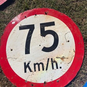 Cartel Señalización Velocidad 75 Km/h Diámetro 75 cm - imagen 1
