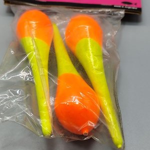 Juego de 3 Boyas de Pesca Vaivén Naranja y Amarillo Fluorescente - imagen 2