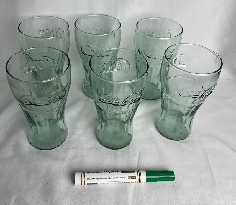 Vasos coleccionables de vidrio con logo Coca Cola - imagen 9