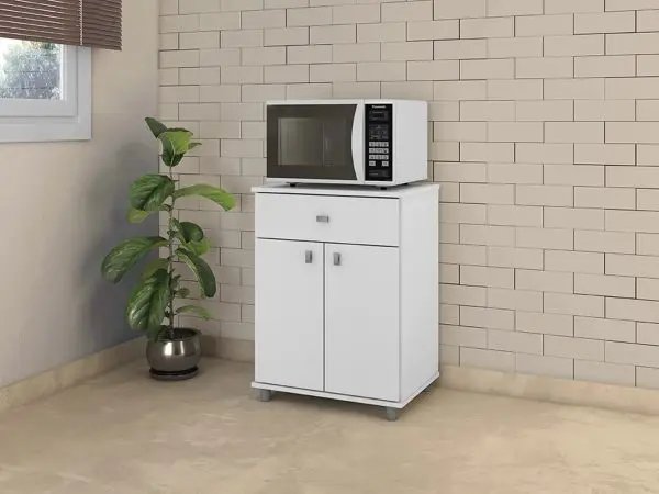 Mostrador Multiuso Blanco con Cajón y 2 Puertas