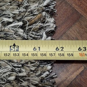 Alfombra Shaggy Grande Pelo Alto Jaspeada Gris 200x150 cm - imagen 5