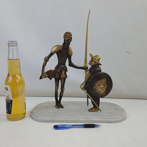 Escultura de Don Quijote y Sancho Panza en Metal Patinado - imagen 2