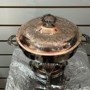 Sopera con Soporte de Metal Plateado y Cobre - imagen 8