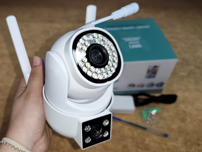Cámara de seguridad doble para exterior con Wi-Fi y visión nocturna - imagen 4
