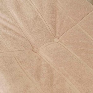 Puff Almohadón Beige Tapizado Lavable 90x70x30 cm - imagen 3
