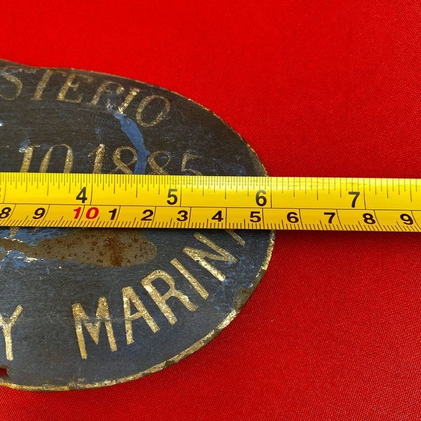Chapa pintada Ministerio de Guerra y Marina Julio 1885 - imagen 3