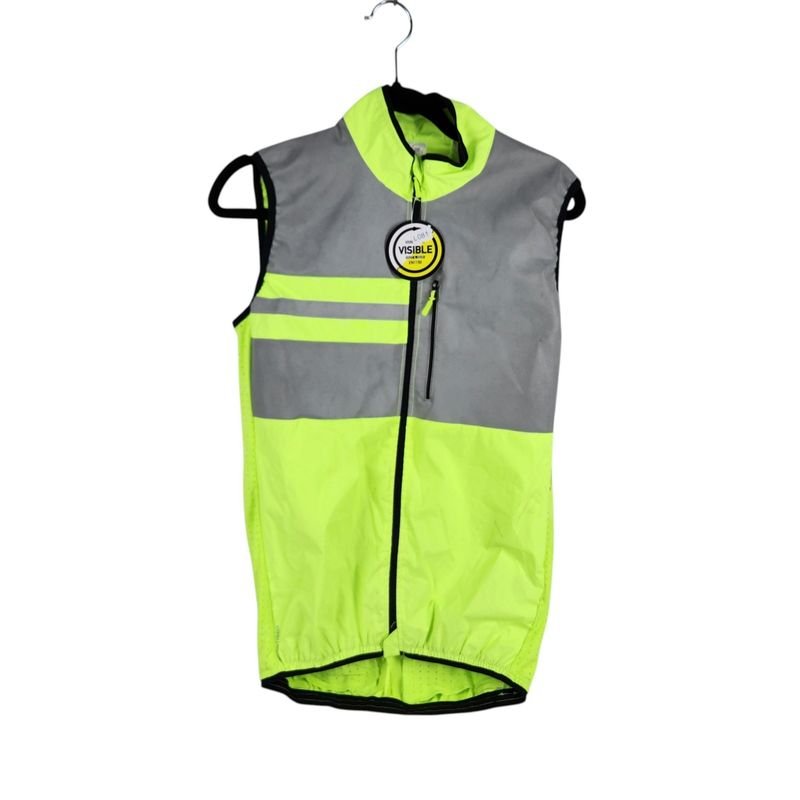 Chaleco Ciclismo Hombre Amarillo Talle S con Detalles