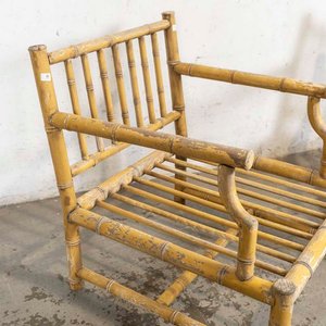 Par de Sillones de Caña Estilo Bambú con Detalles - imagen 3