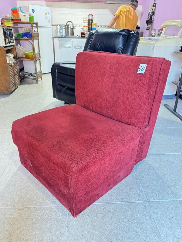 Sillon Cama Tapiado Bordo - imagen 2