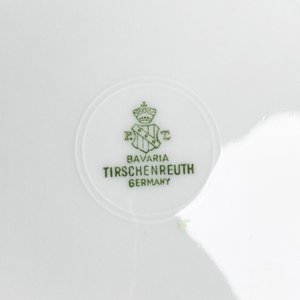 Seis Platos Hondos de Porcelana Bavaria Tirschenreuth con Decorado Floral y Borde Dorado - imagen 4