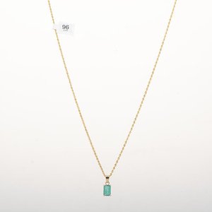 Cadena de Oro 18k con Colgante Esmeralda Rectangular - imagen 2