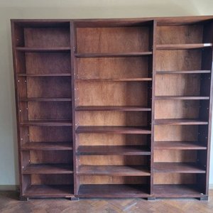 Importante Estantería Abierta Tipo Biblioteca Modular de Madera Castaño - imagen 2