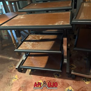 Mesas de Arrime con Ruedas para Restaurar - imagen 5