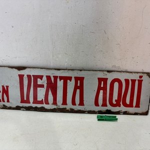 Lote anterior: Cartel Antiguo Esmaltado "En Venta Aquí"
